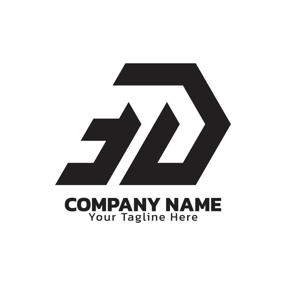Modern Logo Design With Monogram Style vector