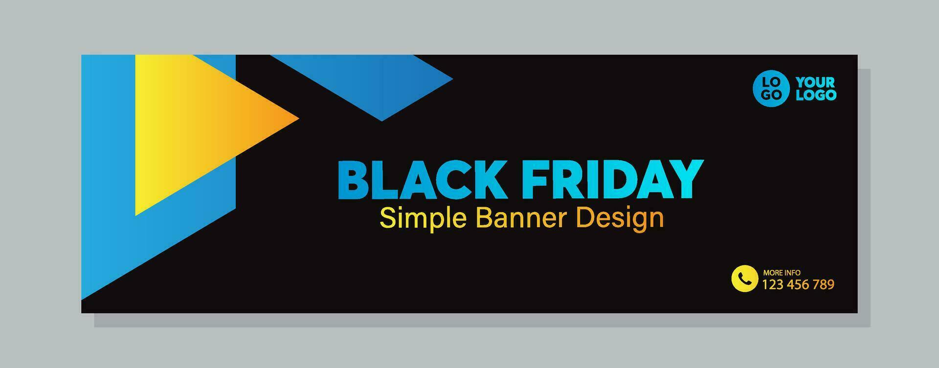 Black Friday Sale banner. Modern minimal design with black and gradient typography. Template for promotion, advertising, web, social and fashion ads. Vector illustration.