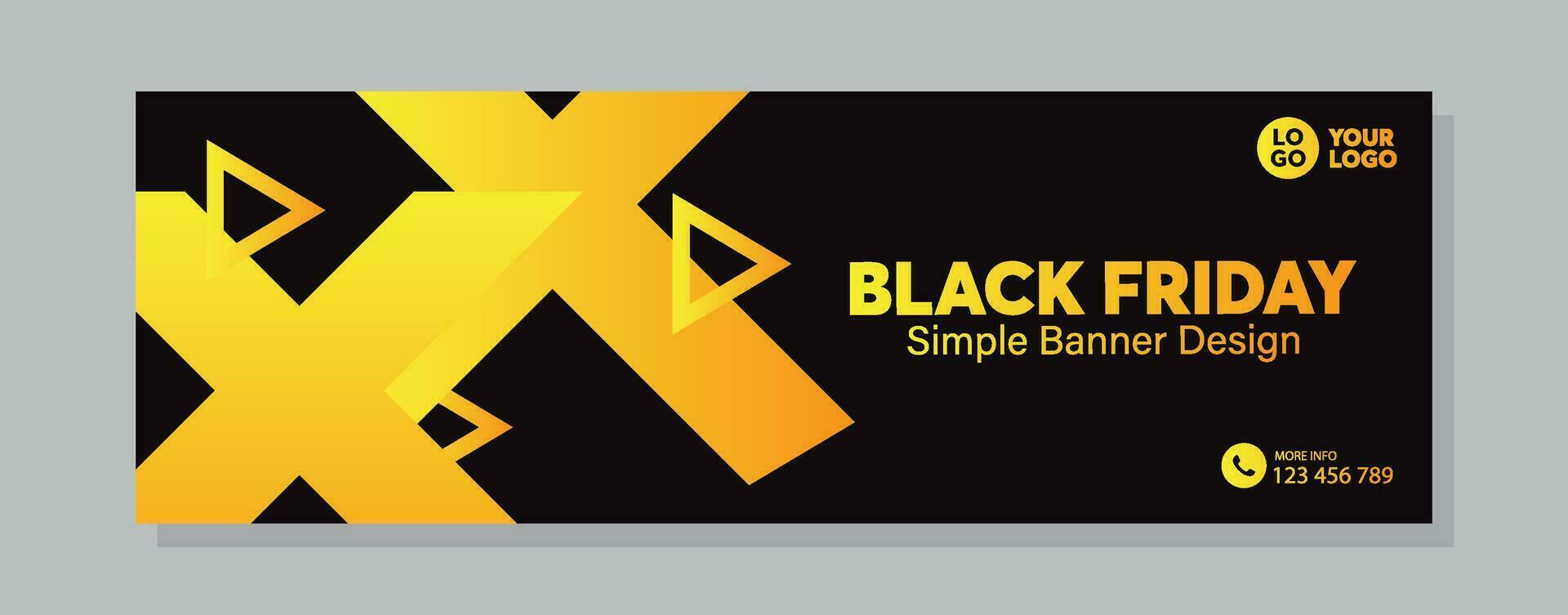 Black Friday Sale banner. Modern minimal design with black and gradient typography. Template for promotion, advertising, web, social and fashion ads. Vector illustration.