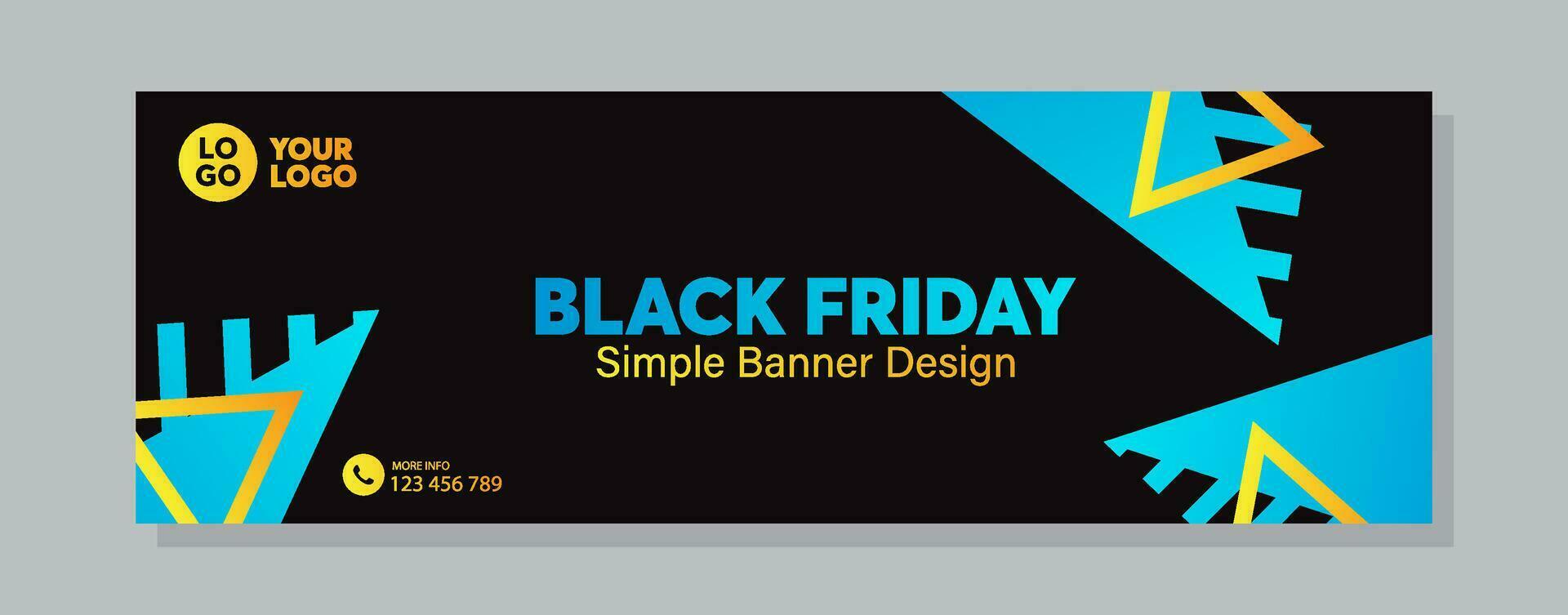 Black Friday Sale banner. Modern minimal design with black and gradient typography. Template for promotion, advertising, web, social and fashion ads. Vector illustration.