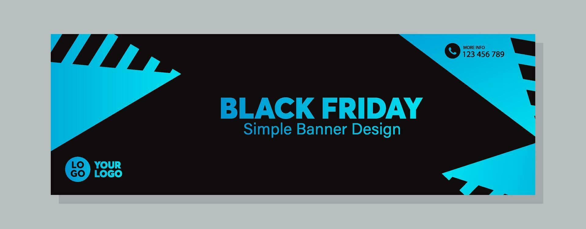 Black Friday Sale banner. Modern minimal design with black and gradient typography. Template for promotion, advertising, web, social and fashion ads. Vector illustration.