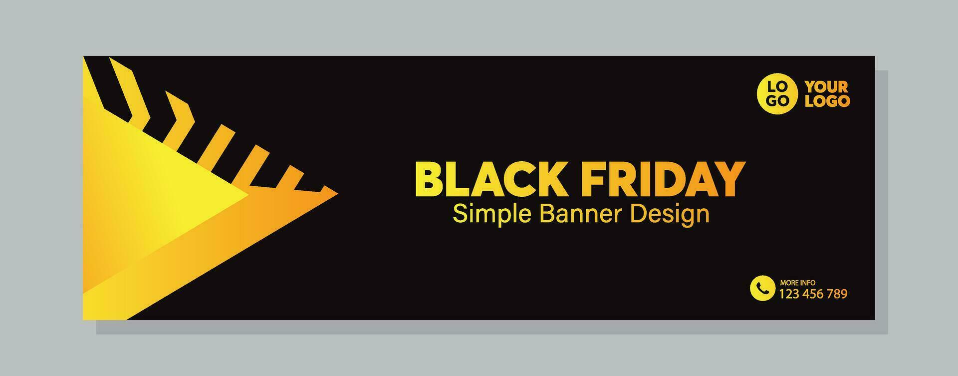 Black Friday Sale banner. Modern minimal design with black and gradient typography. Template for promotion, advertising, web, social and fashion ads. Vector illustration.