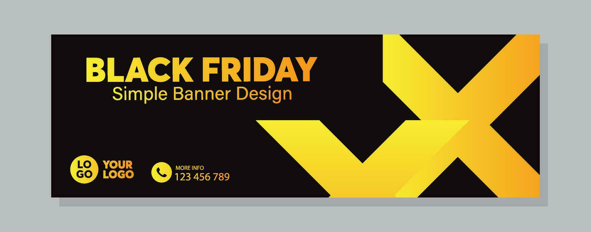 Black Friday Sale banner. Modern minimal design with black and gradient typography. Template for promotion, advertising, web, social and fashion ads. Vector illustration.