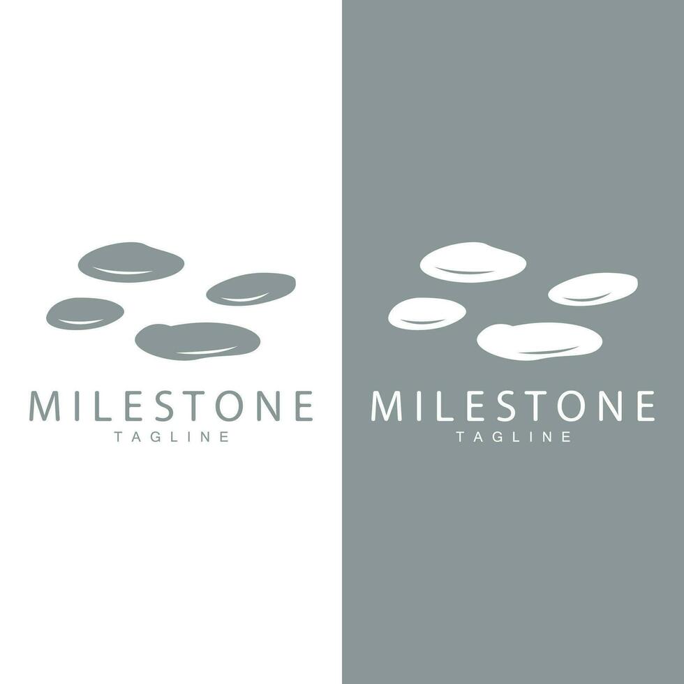 Stone Vector Logo, Stone Design Balance Milestone Vector Templet Symbol Illustration