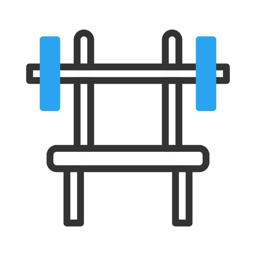 Dumbbell icon duotone blue black sport symbol illustration. vector