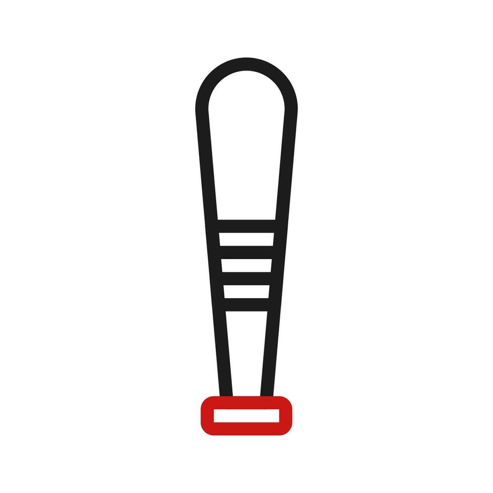 Baseball icon duocolor red black sport symbol illustration. vector