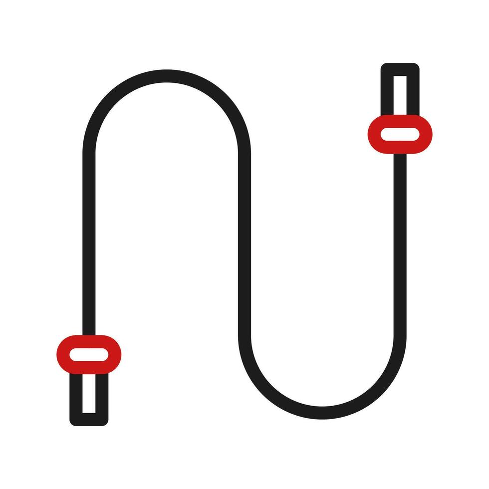 Jump rope icon duocolor red black sport symbol illustration. vector