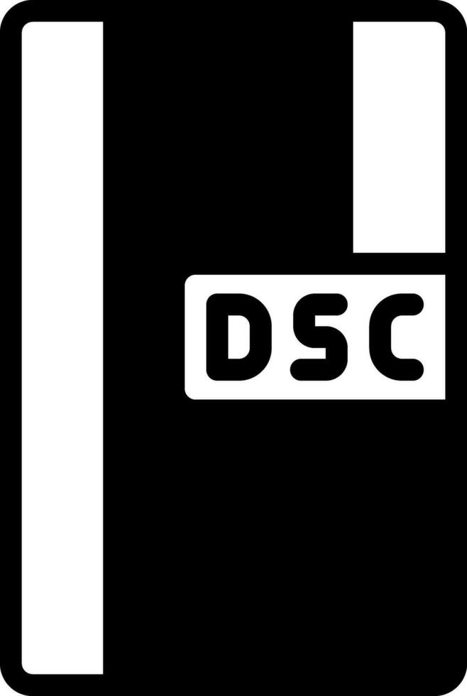 solid icon for dsc vector