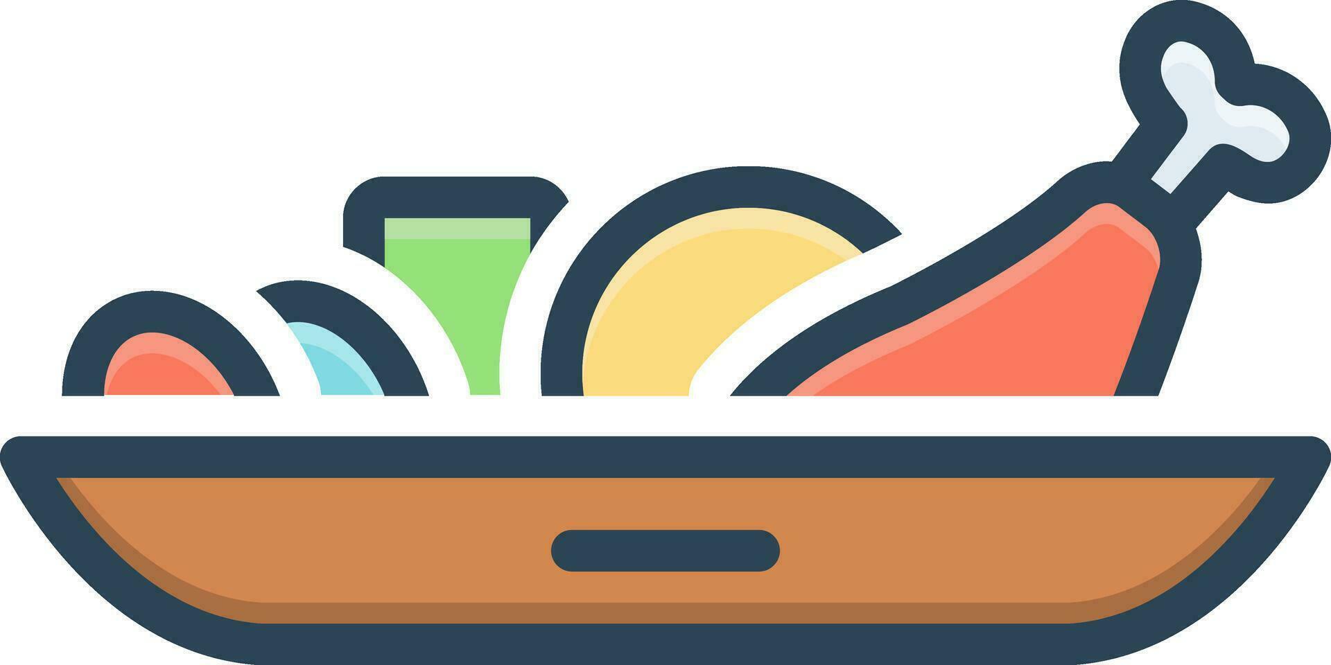 color icon for meal vector