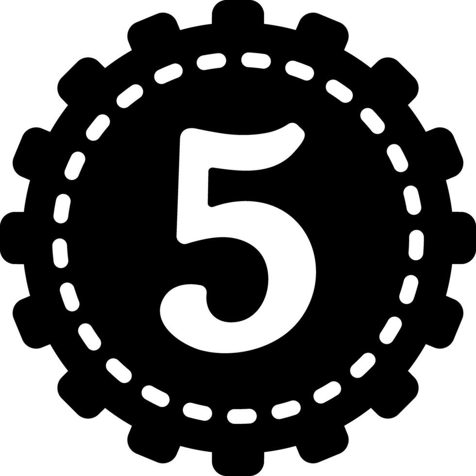 solid icon for fifth vector