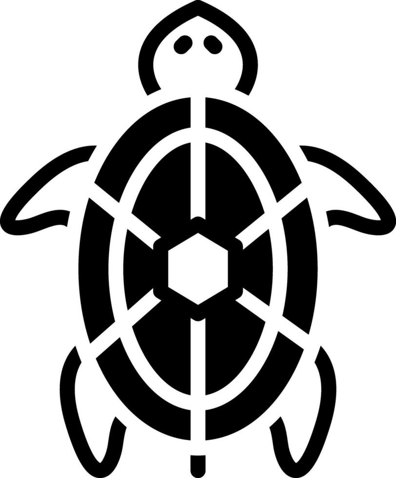 solid icon for turtle vector