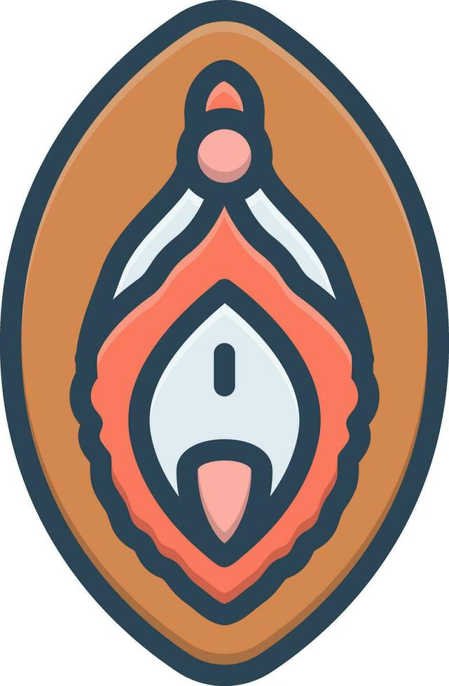 color icon for vagina vector