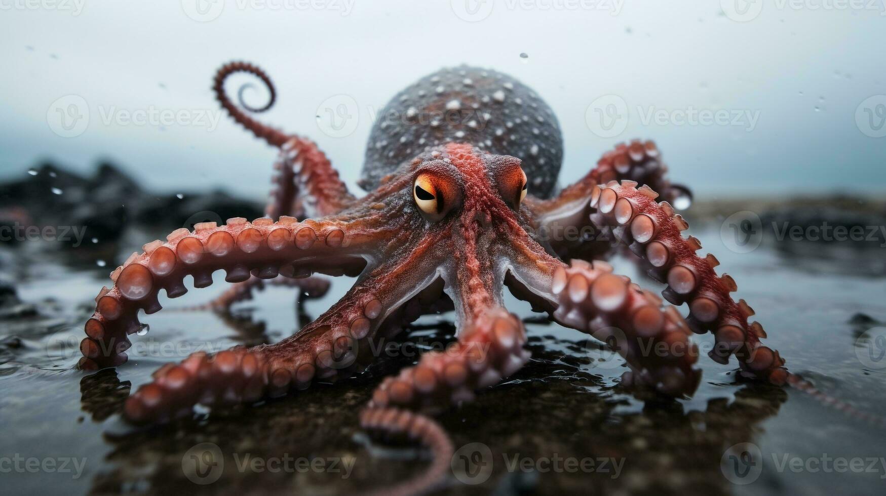 Wildlife photography of Photo of Octopus. Generative AI