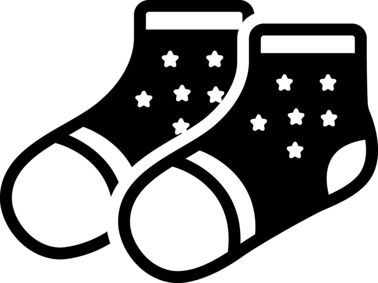 solid icon for socks vector