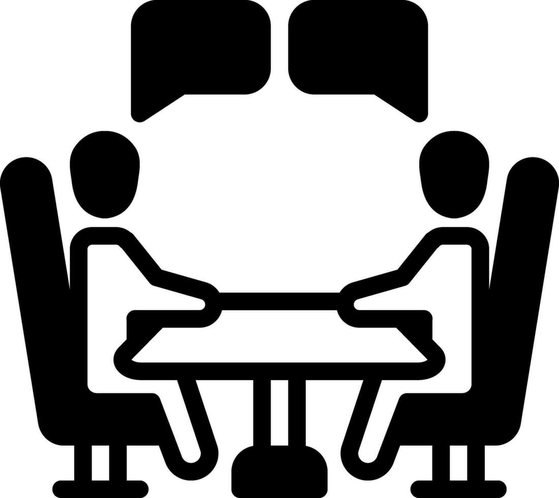 solid icon for negotiation vector