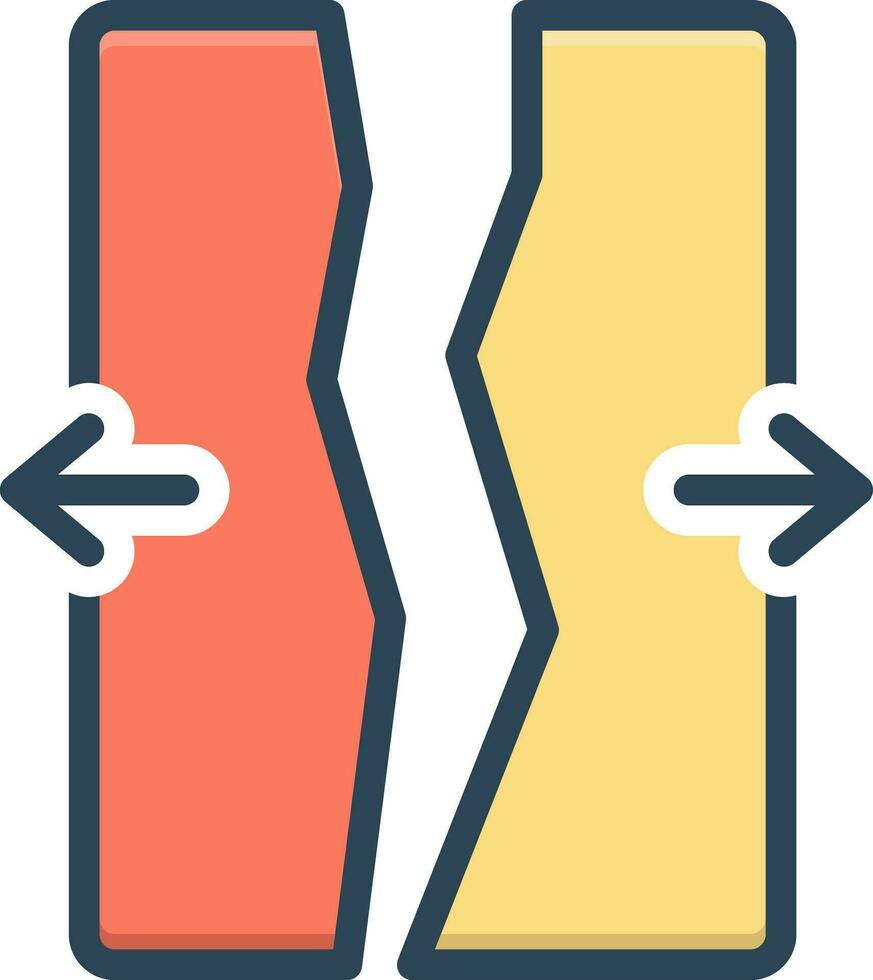 color icon for split vector