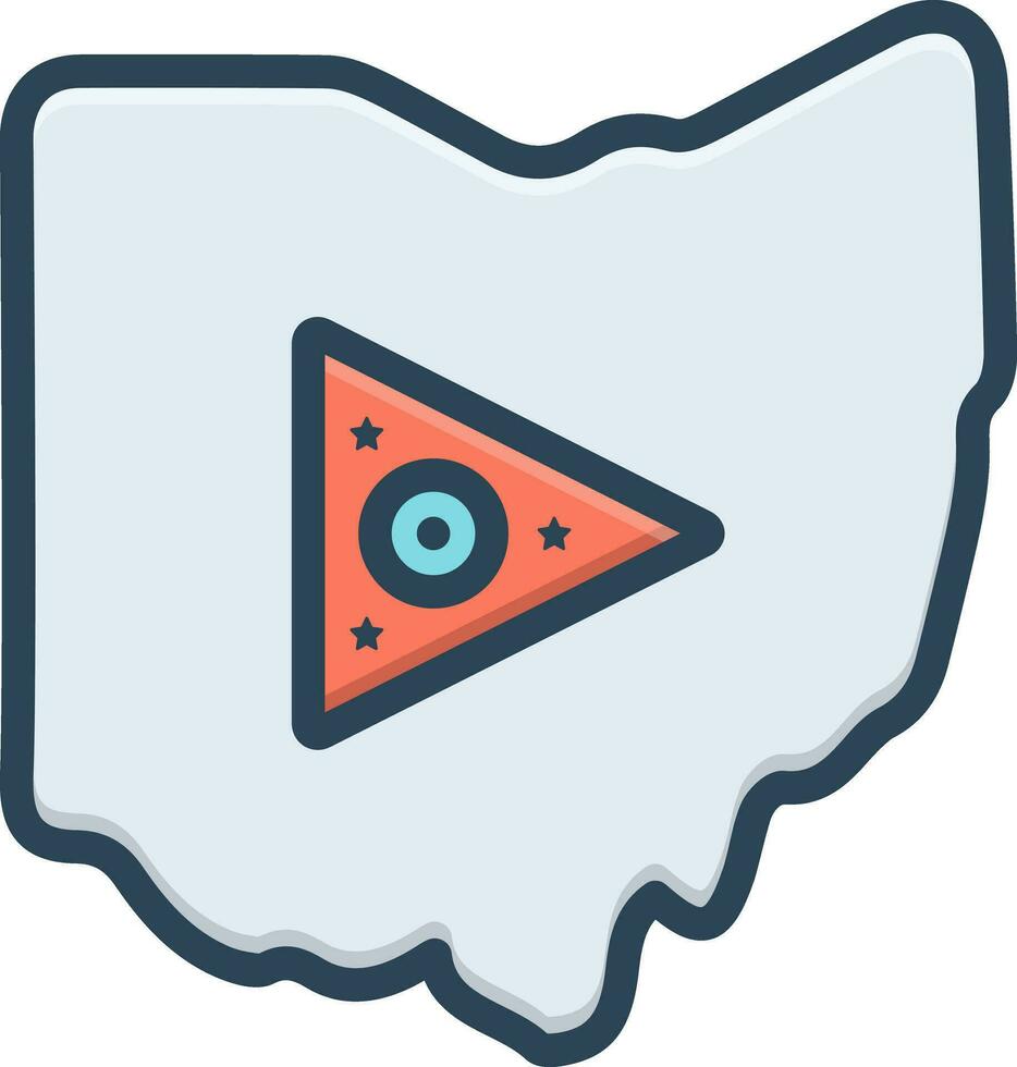 color icono para Ohio vector