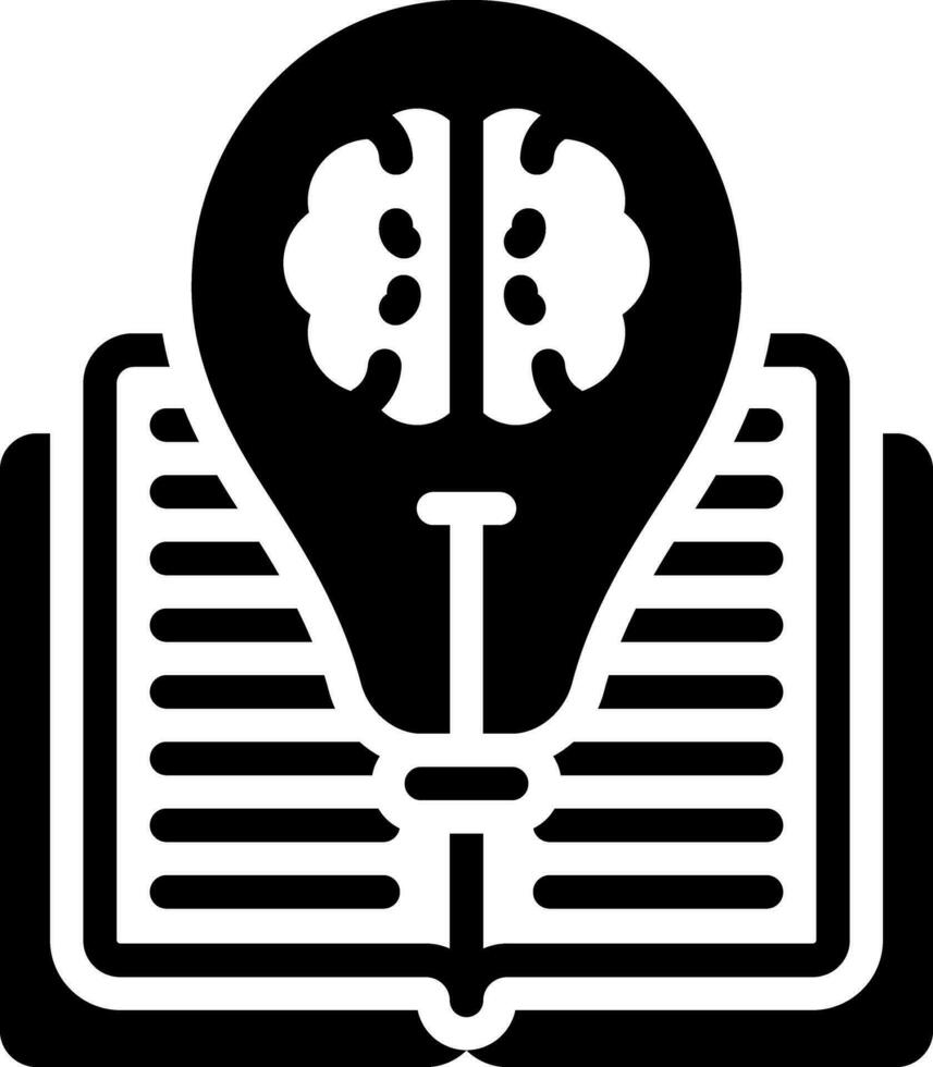 solid icon for knowledge vector
