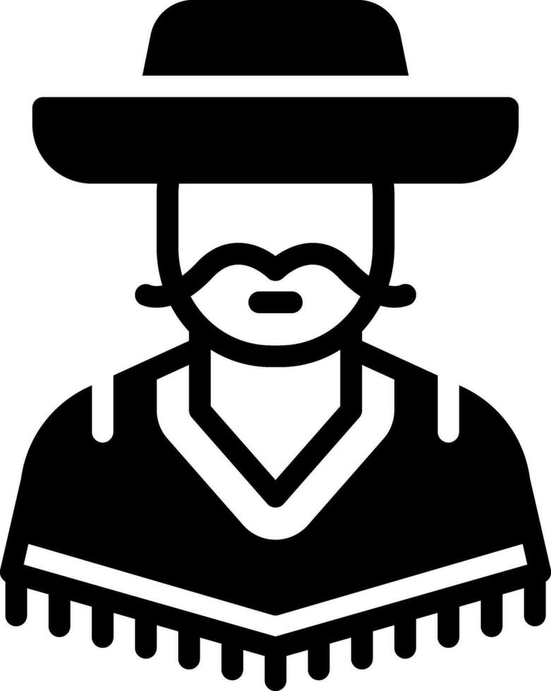 solid icon for mexican vector