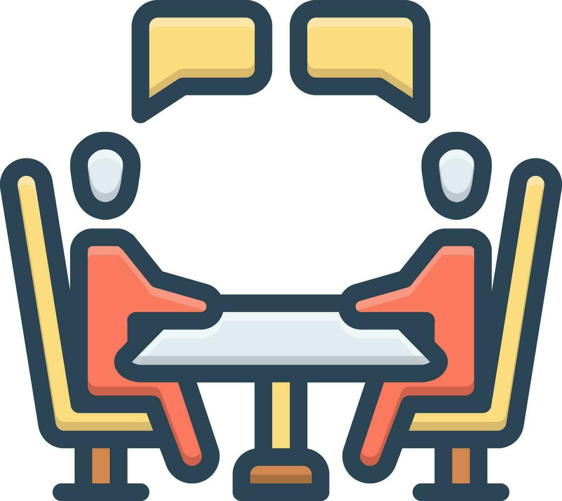 color icon for negotiation vector