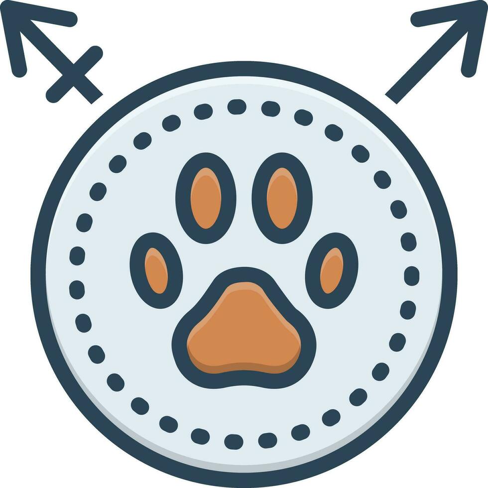 color icon for beastiality vector