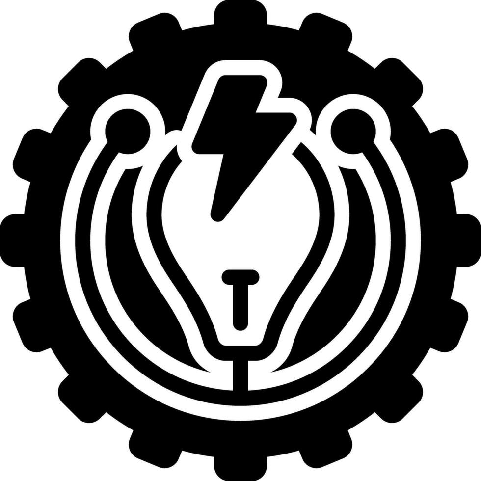 solid icon for electric vector