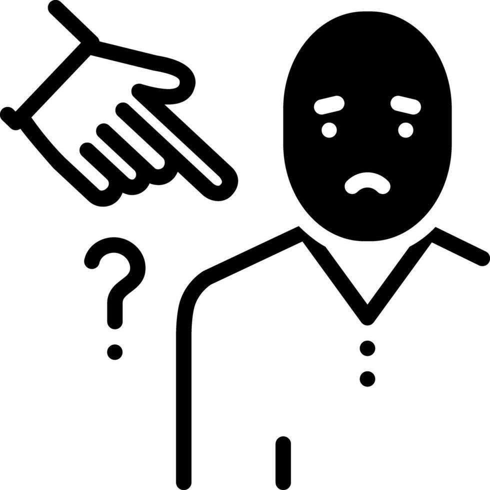 solid icon for accused vector