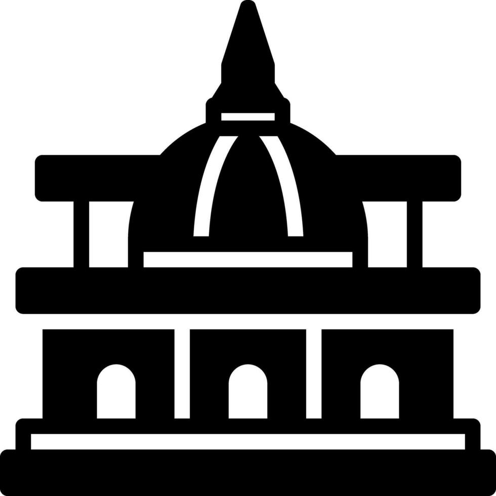 sólido icono para parlamento vector