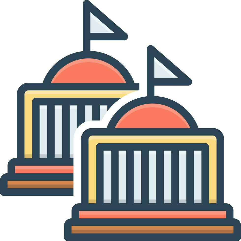 color icon fogovernments vector