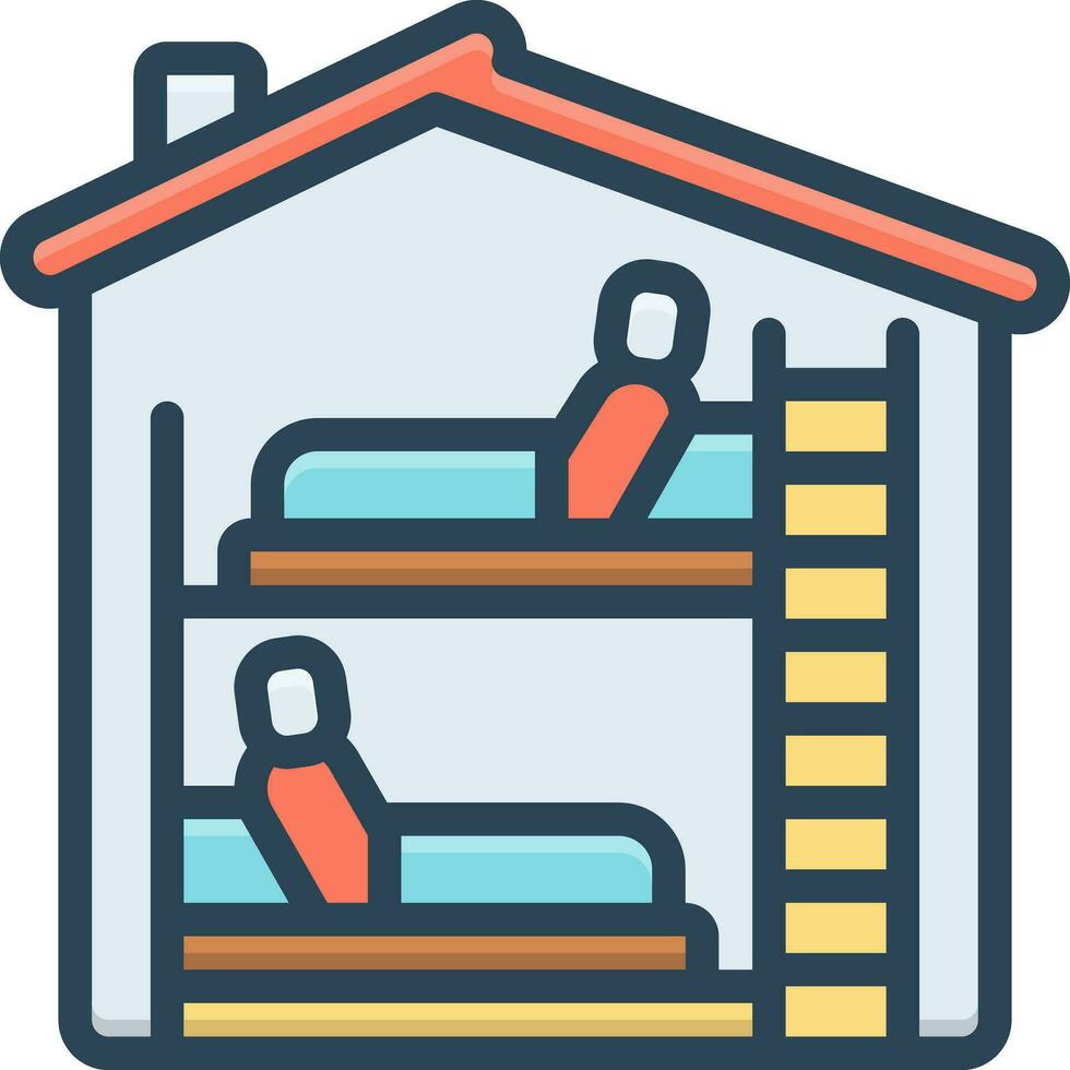 color icon for roommates vector