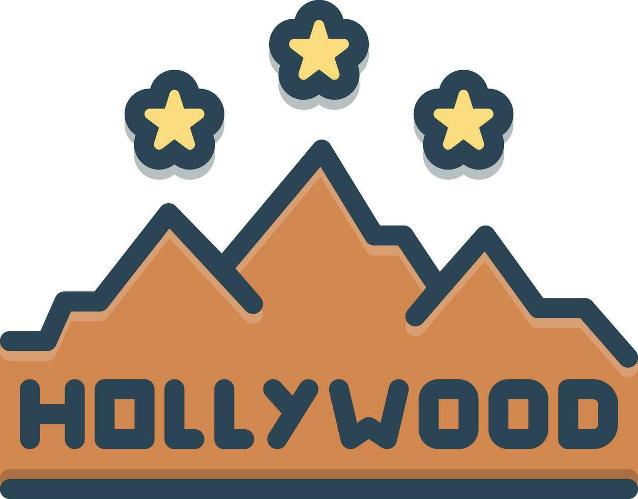 color icon for hollywood vector