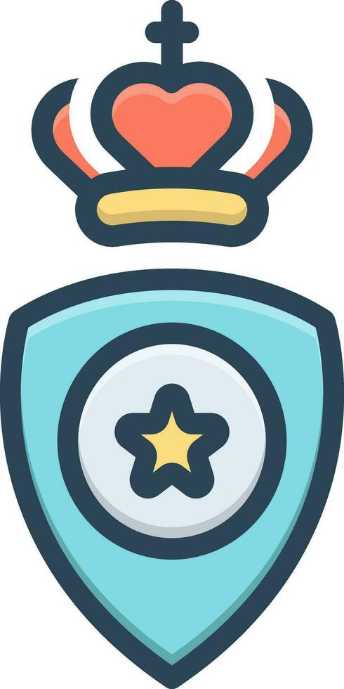 color icon for crest vector