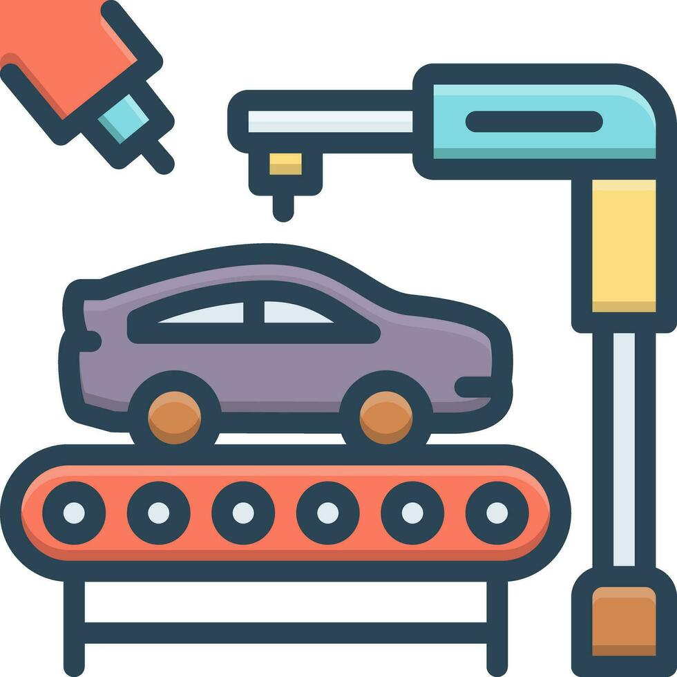 color icon for automotive vector