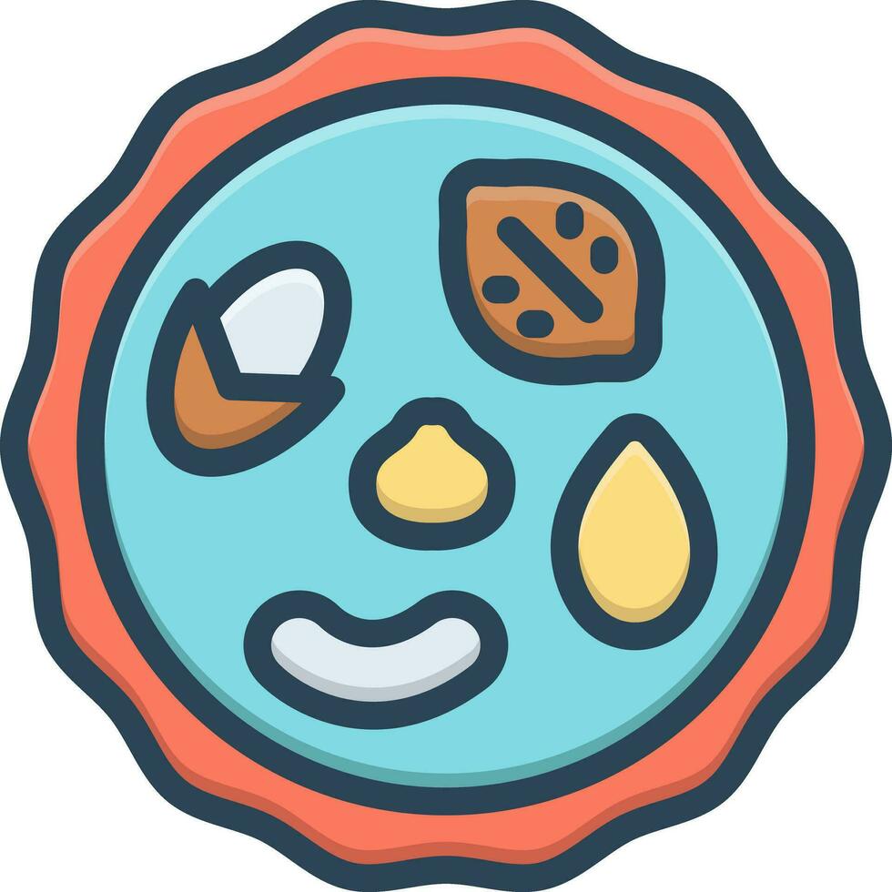 color icon for nut vector