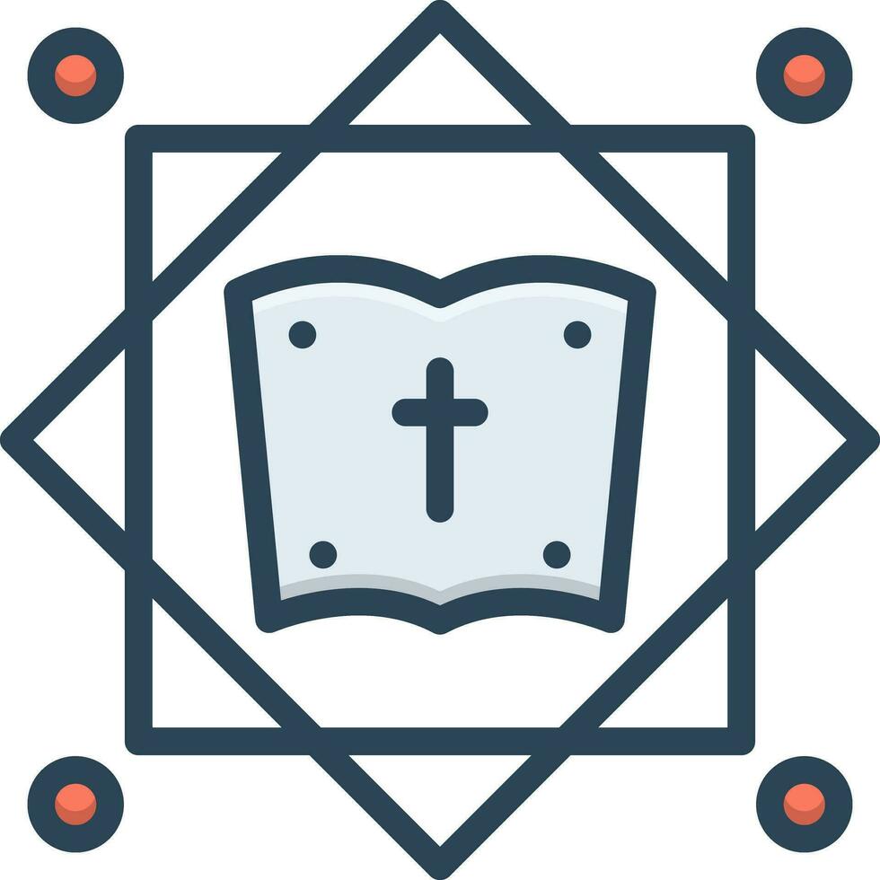 color icon for theology vector