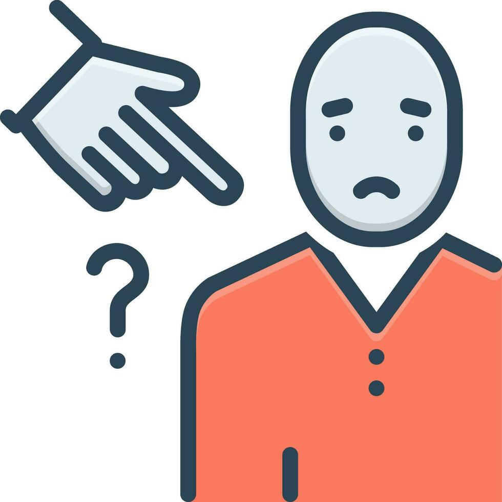 color icon for accused vector
