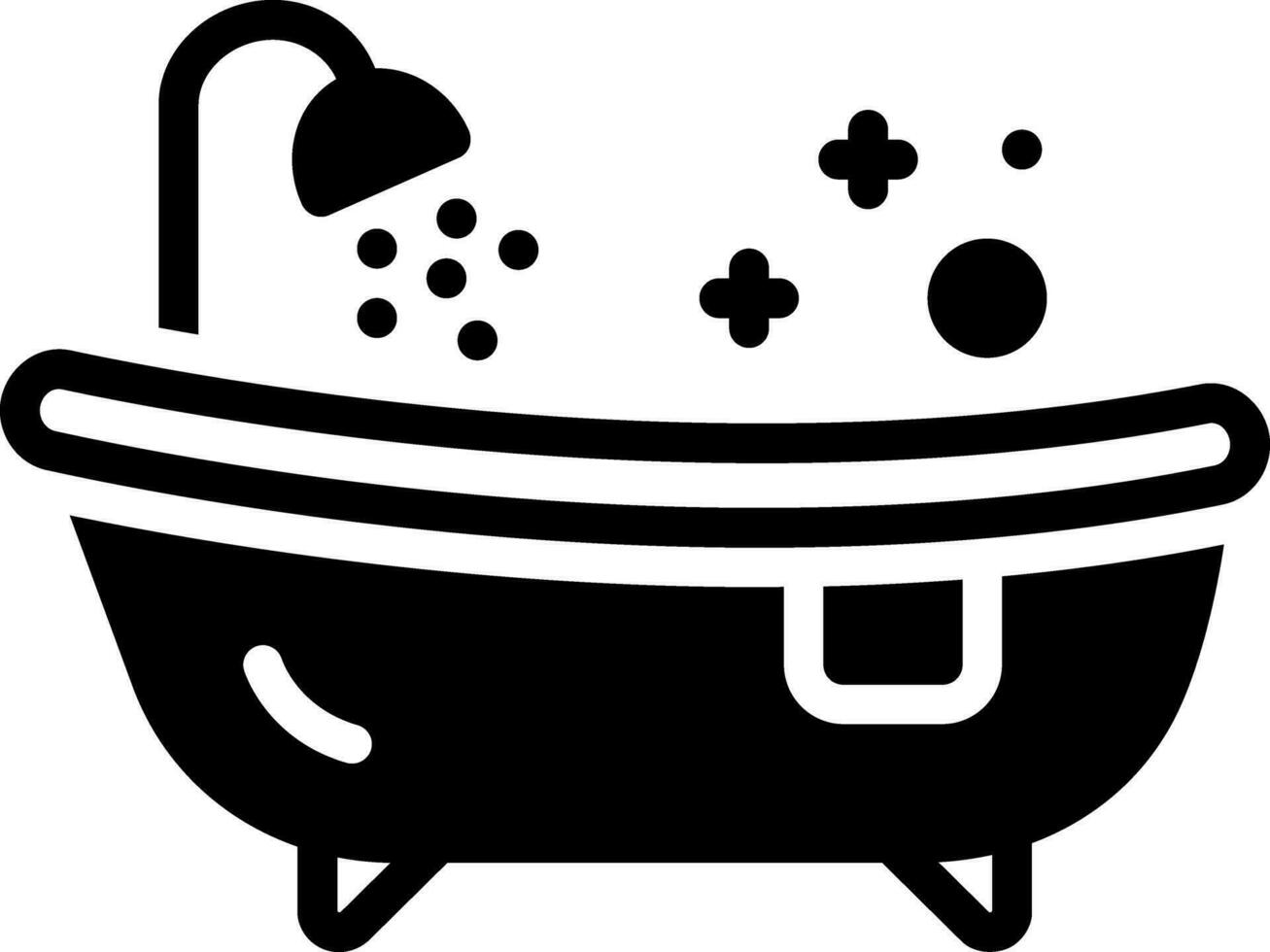 solid icon for tub vector
