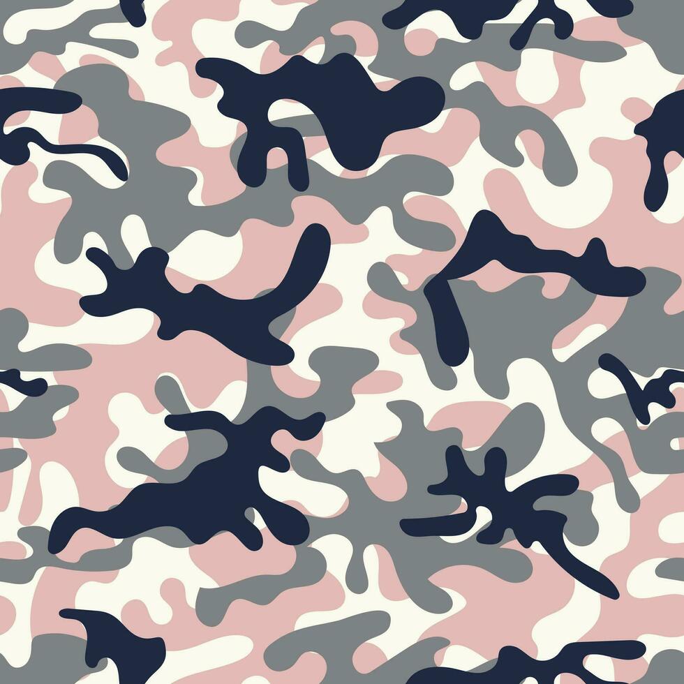 Camouflage seamless pattern. Texture military camouflage seamless pattern. Abstract army and hunting masking ornament. vector