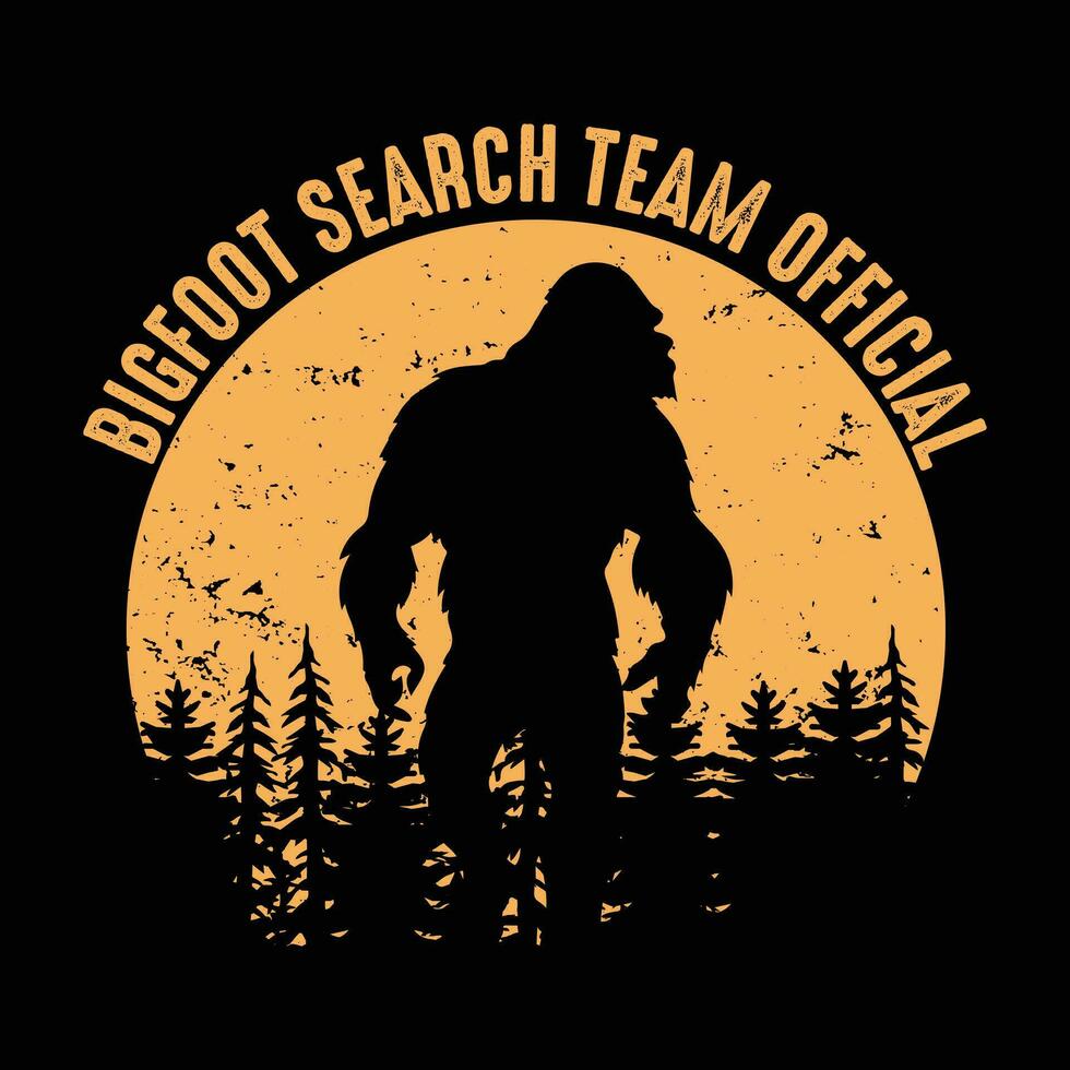 Bigfoot T Shirt design vector