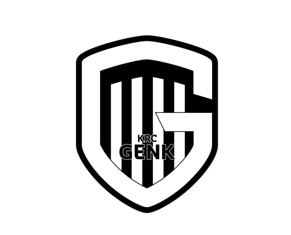 krc Genk club logo símbolo negro Bélgica liga fútbol americano resumen diseño vector ilustración