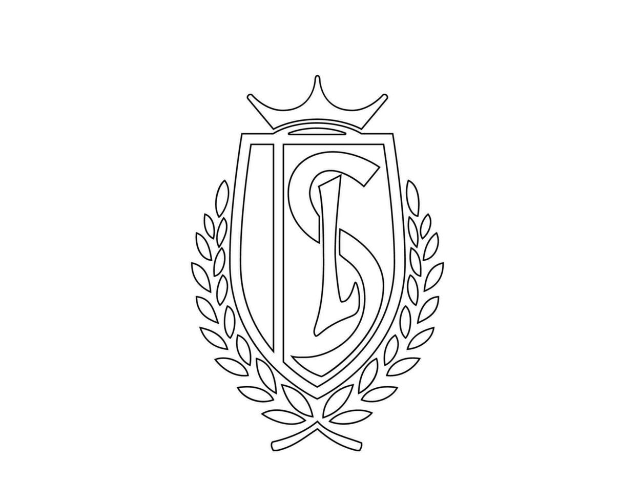 estándar Delaware feudal club símbolo logo negro Bélgica liga fútbol americano resumen diseño vector ilustración