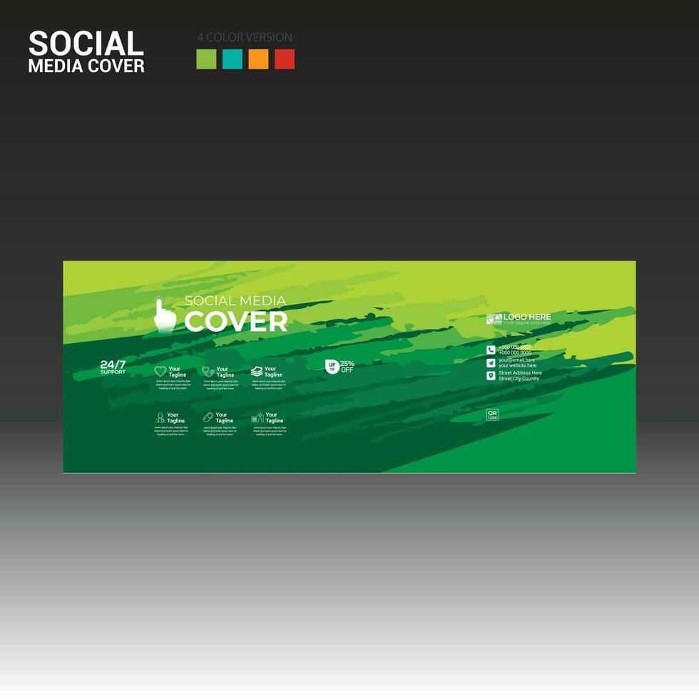 social media cover banner for any use vector