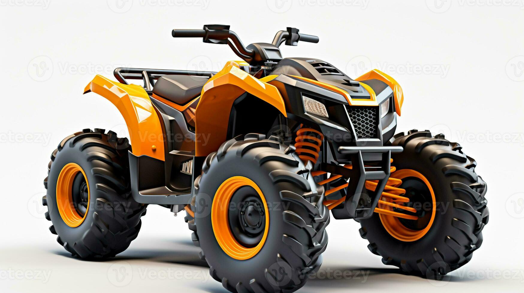 Displaying a 3D miniature ATV - AllTerrain Vehicle. Generative AI photo