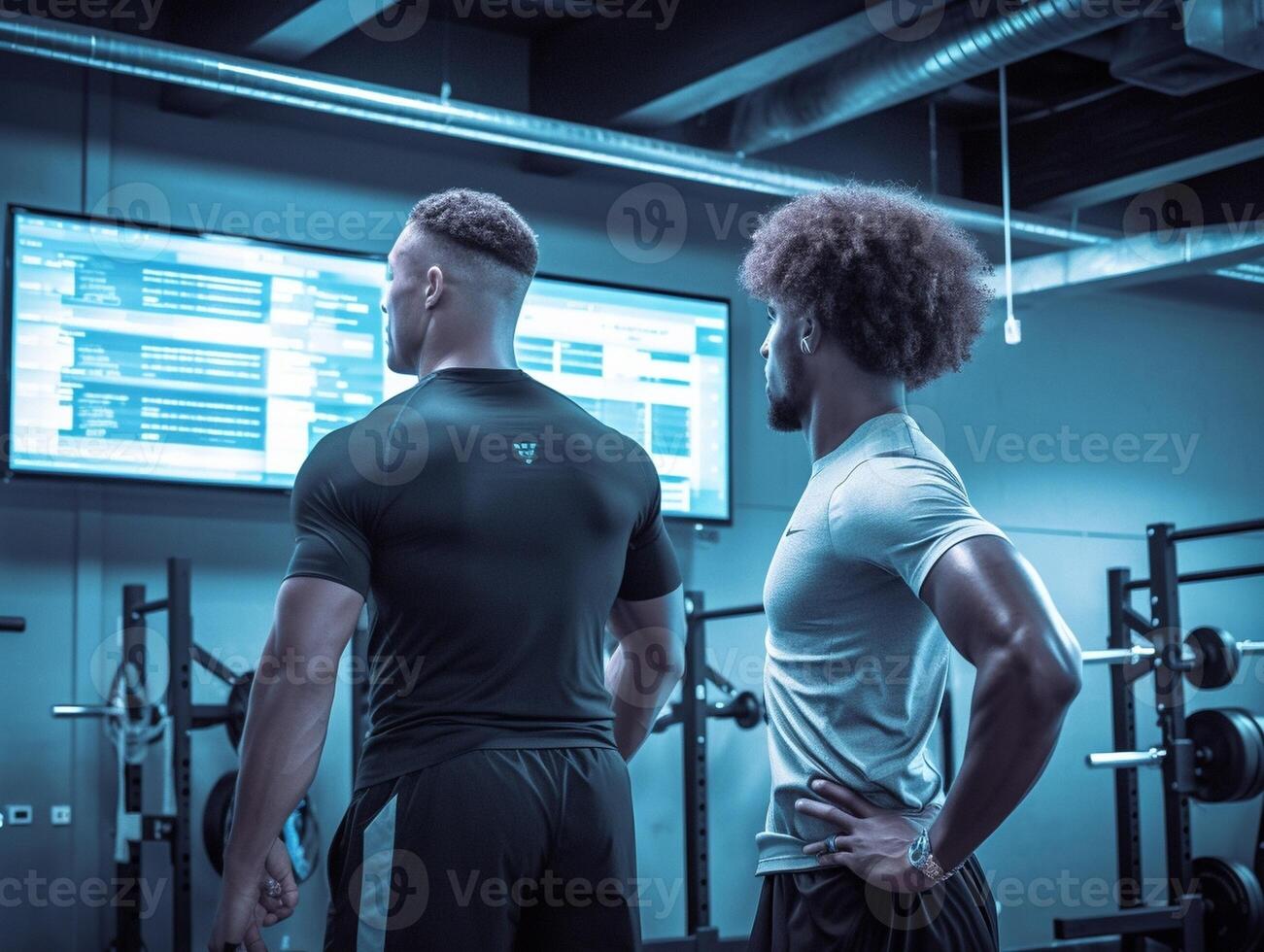 Personal trainer showing the progress of his trainee, Generative AI ... Circuit Diagram