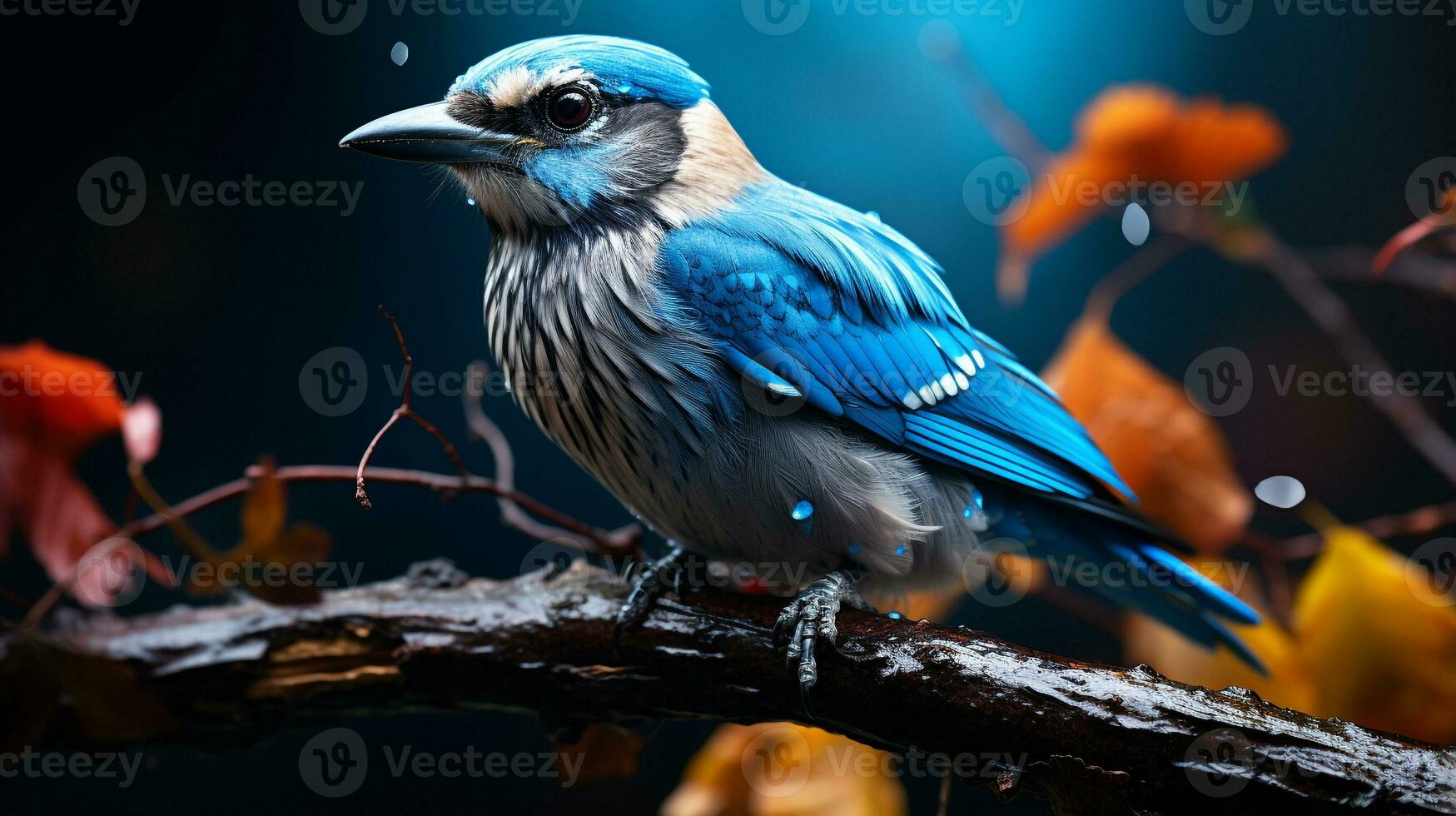 Close-up photo of a Jay looking any direction. Generative AI