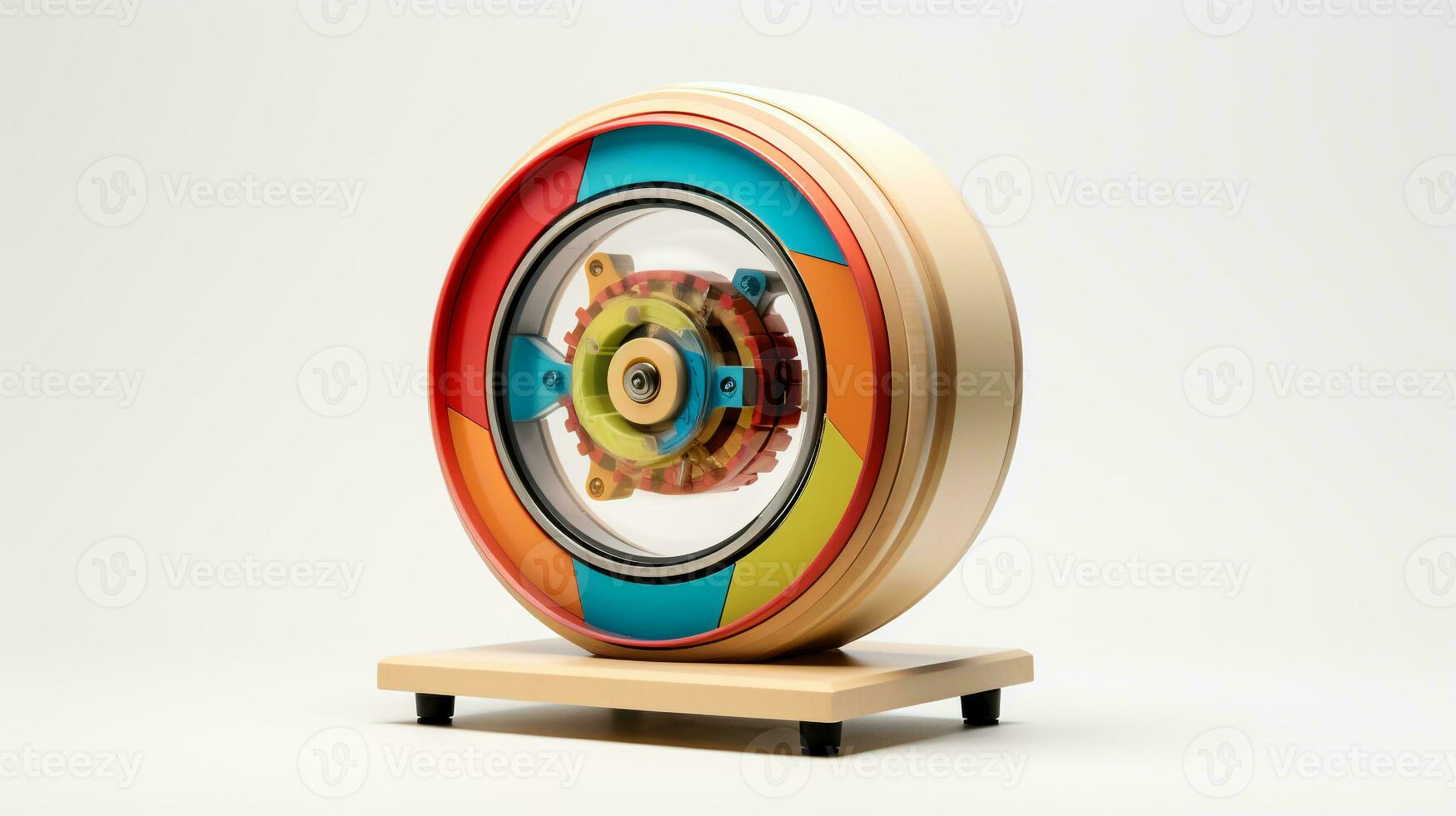 Displaying a 3D miniature Monowheel. Generative AI photo