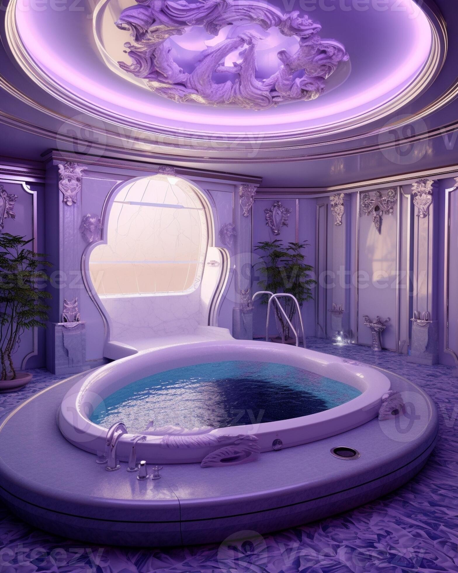 Jacuzzi baths in hotel spa center, Generative AI 29876936 Stock Photo