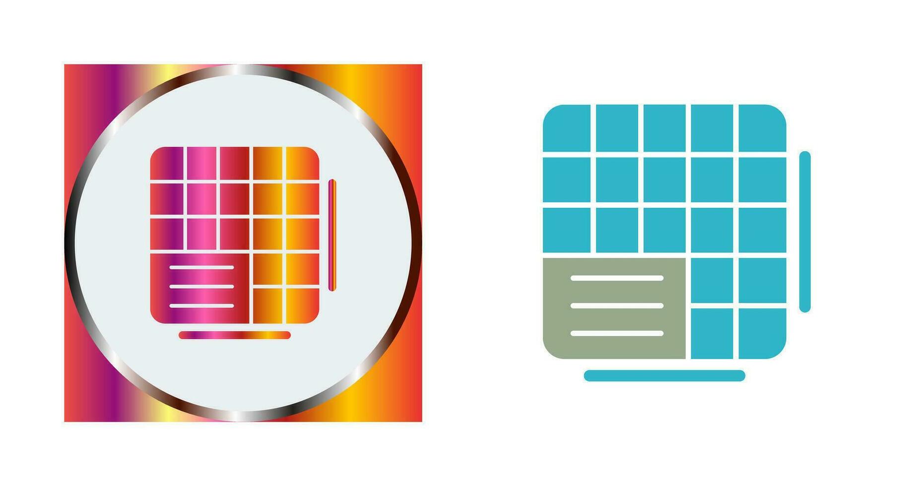 Table Data Vector Icon