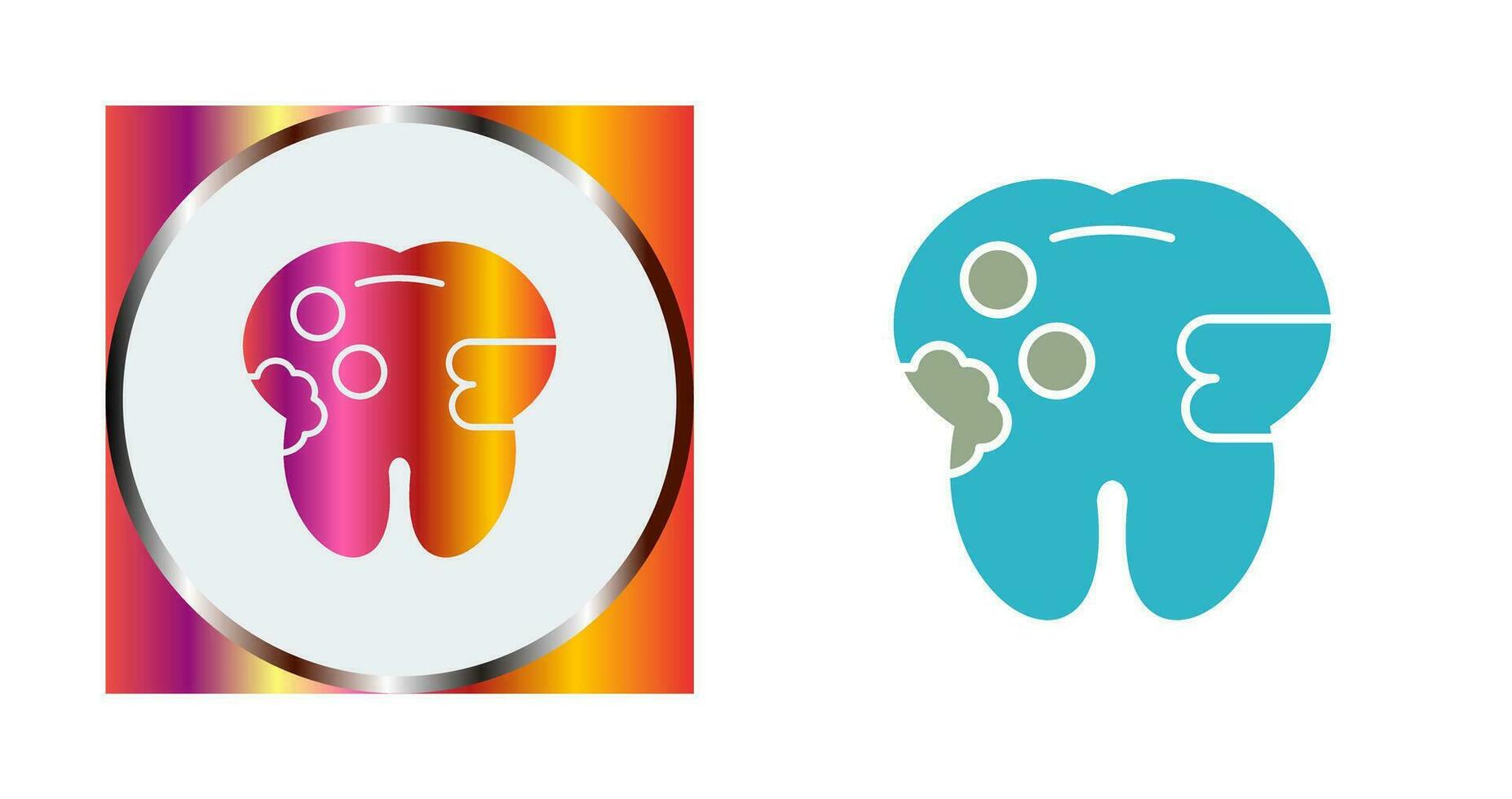 icono de vector de caries