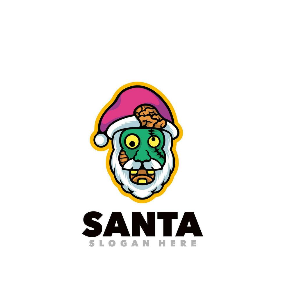 Papa Noel claus zombi vector